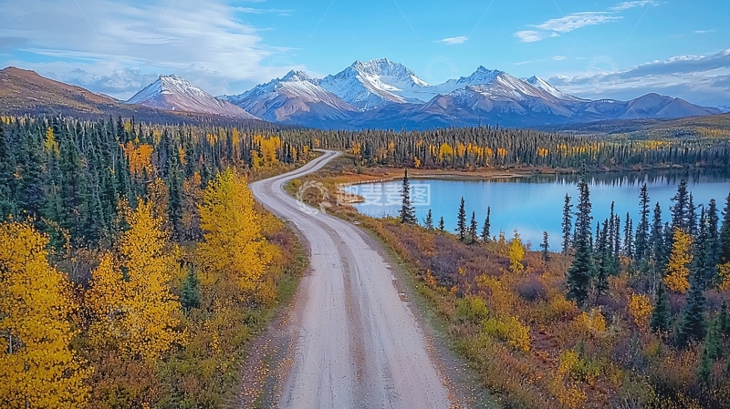 高清大图下载【趣麦麦图】山间公路秋色正浓