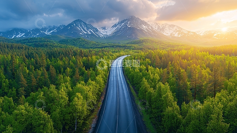 高清大图下载【趣麦麦图】通往雪山的公路