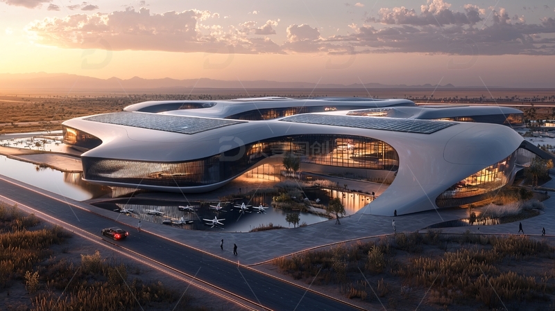 高清大图下载【趣麦麦图】未来主义建筑外观