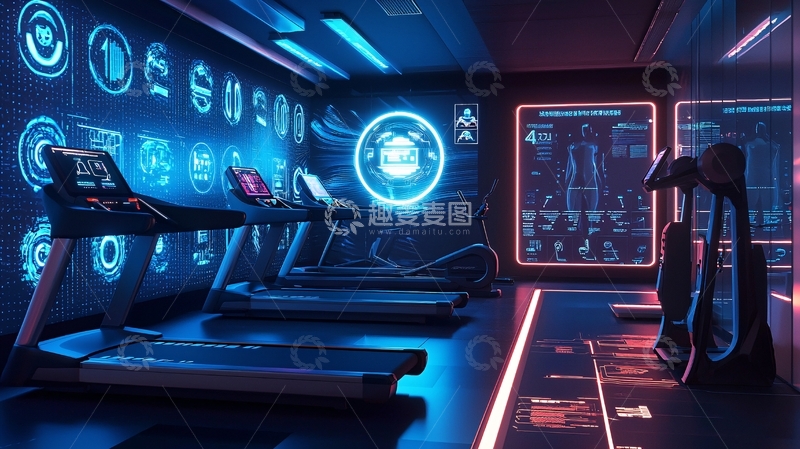 高清大图下载【趣麦麦图】未来科技健身房