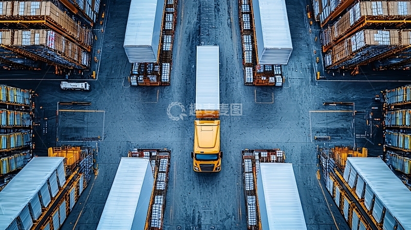 高清大图下载【趣麦麦图】物流中心鸟瞰