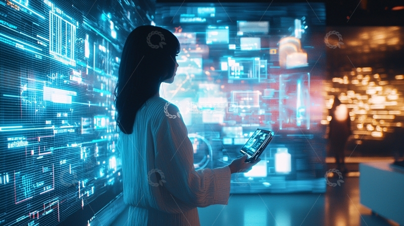 高清大图下载【趣麦麦图】科技女性