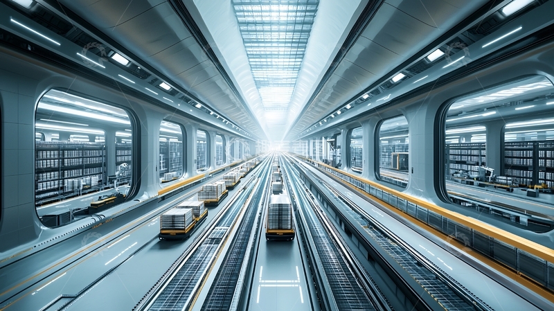 高清大图下载【趣麦麦图】未来仓库的内部景象