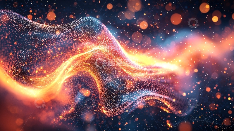 高清大图下载【趣麦麦图】流光溢彩的能量波浪