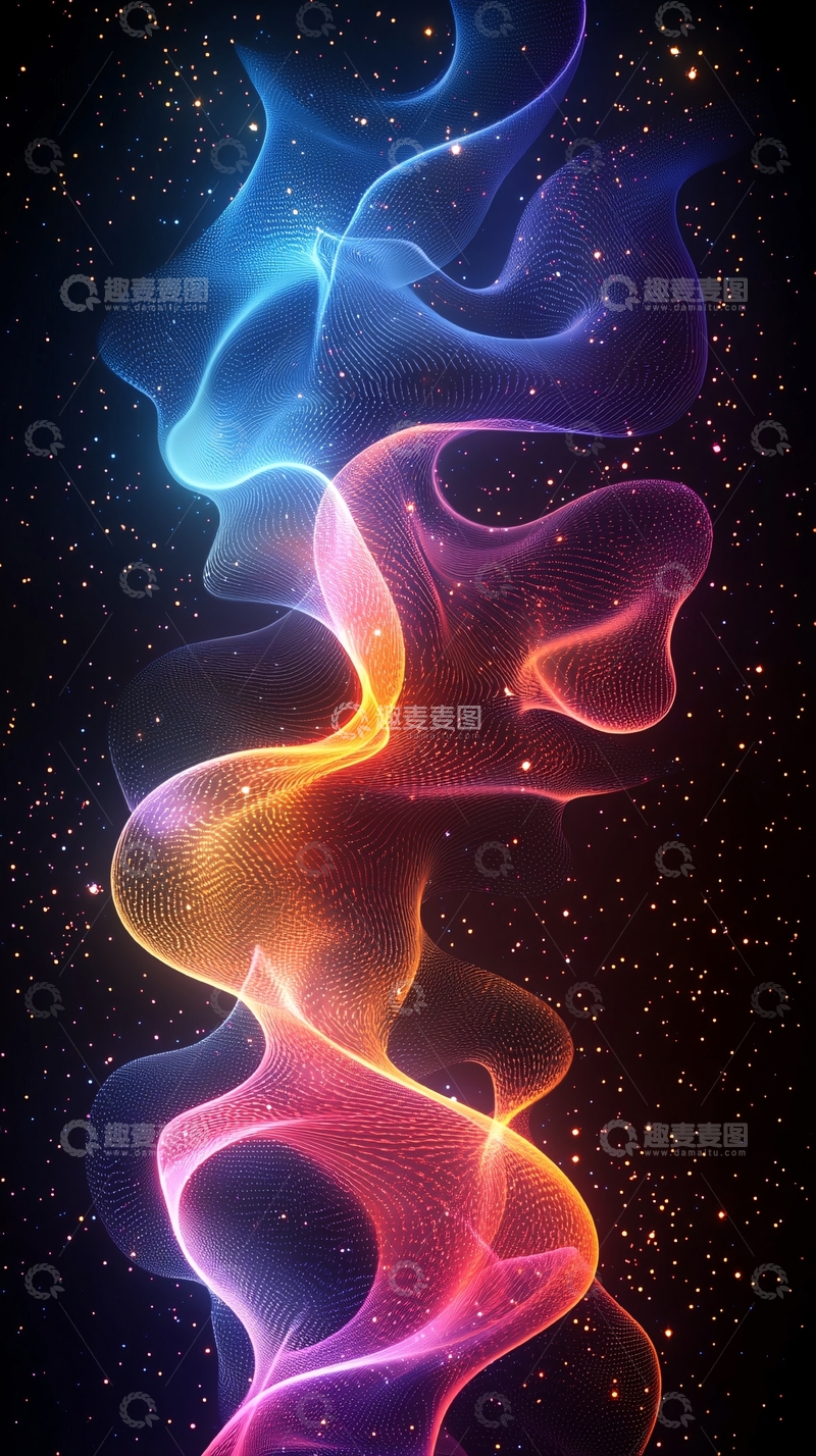 高清大图下载【趣麦麦图】彩色烟雾抽象背景