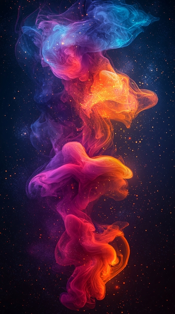 彩色烟雾星云背景