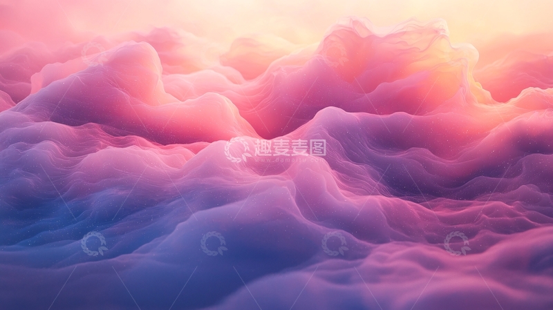 高清大图下载【趣麦麦图】粉色紫色梦幻云朵