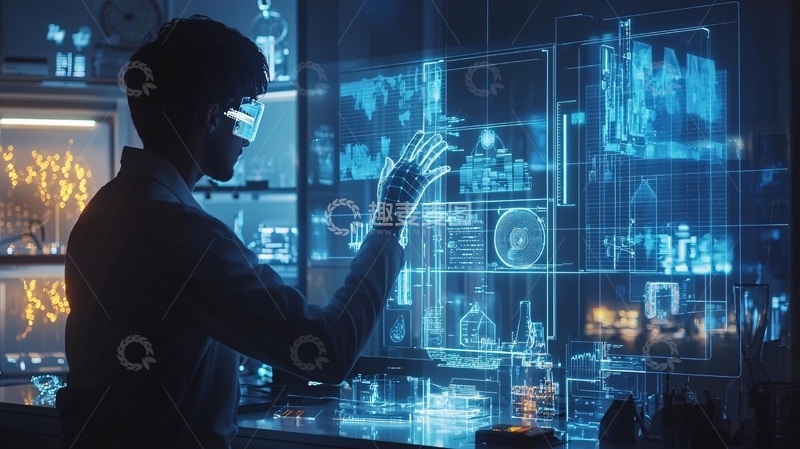 高清大图下载【趣麦麦图】科技感十足的未来实验室