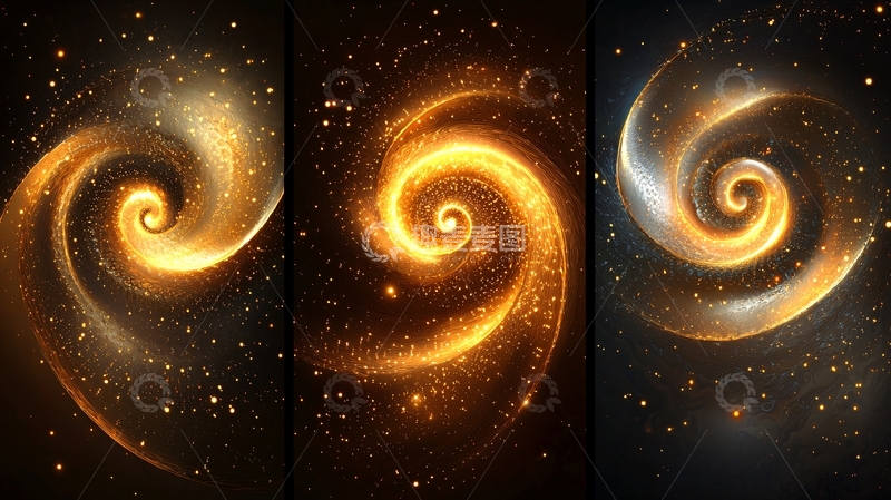 高清大图下载【趣麦麦图】金色螺旋星云