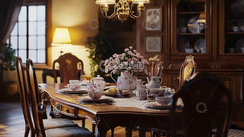 高清大图下载【趣麦麦图】复古欧式餐厅