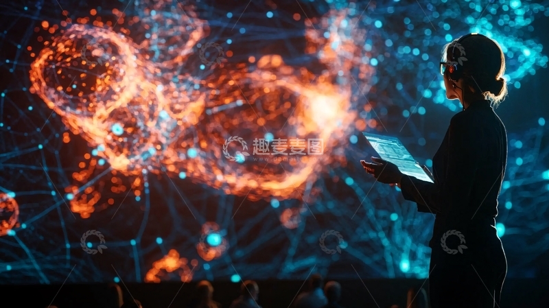 高清大图下载【趣麦麦图】科技女性