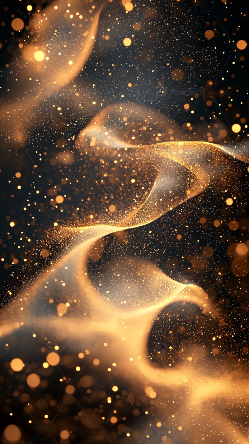 高清大图下载【趣麦麦图】金色光芒闪耀的抽象背景