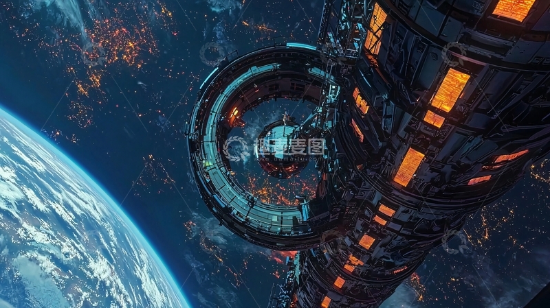 高清大图下载【趣麦麦图】太空轨道站