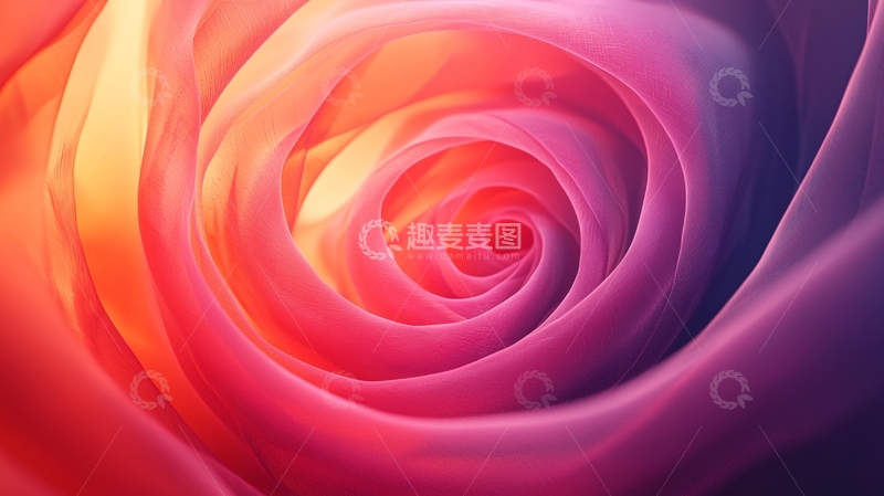 高清大图下载【趣麦麦图】抽象花卉漩涡