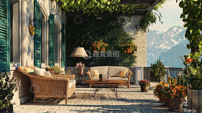 高清大图下载【趣麦麦图】阳台花园