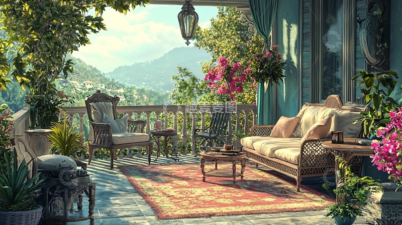 高清大图下载【趣麦麦图】阳台风景5