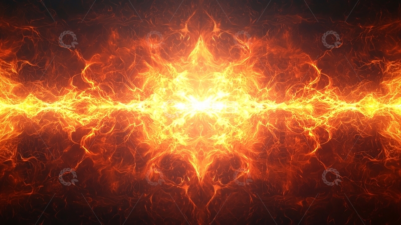 高清大图下载【趣麦麦图】炽热火焰能量爆发中心