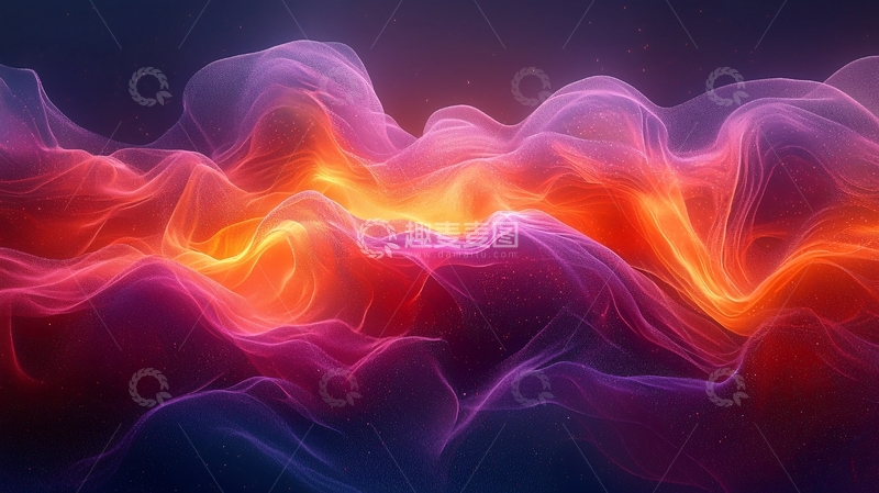 高清大图下载【趣麦麦图】绚丽多彩的光线波纹
