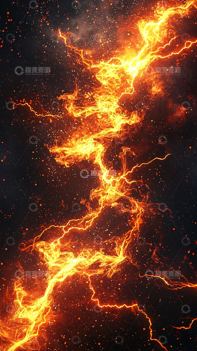 高清大图下载【趣麦麦图】火焰裂纹