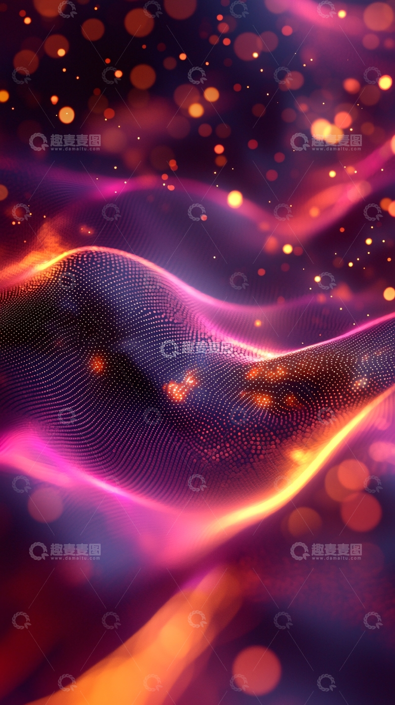 高清大图下载【趣麦麦图】紫色光晕流动抽象背景