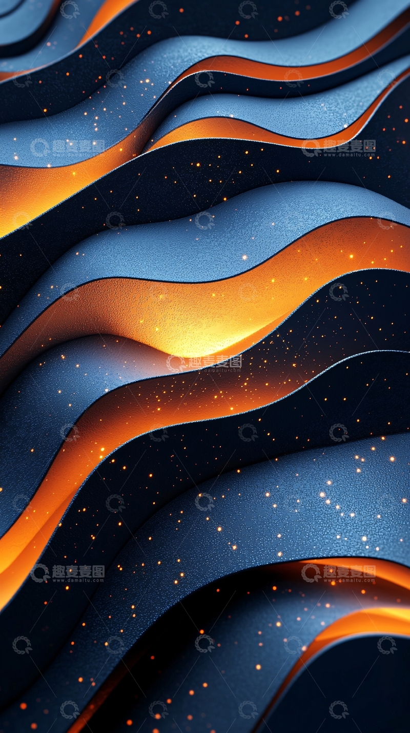 高清大图下载【趣麦麦图】流体曲线光影背景