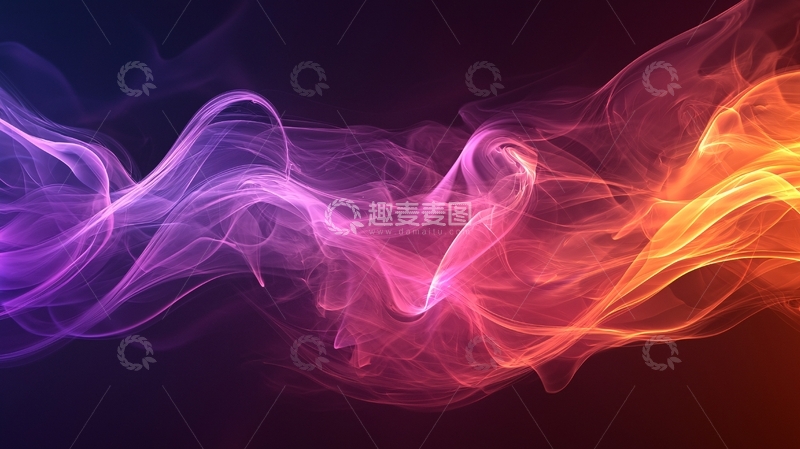 高清大图下载【趣麦麦图】彩色烟雾抽象背景
