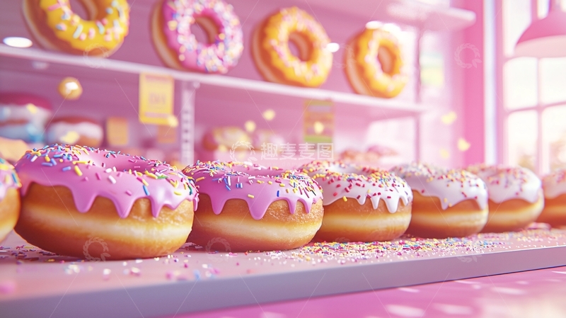高清大图下载【趣麦麦图】甜甜圈店