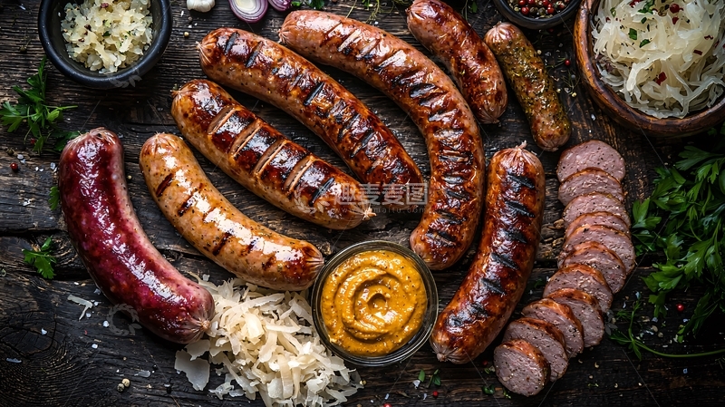 高清大图下载【趣麦麦图】烤香肠