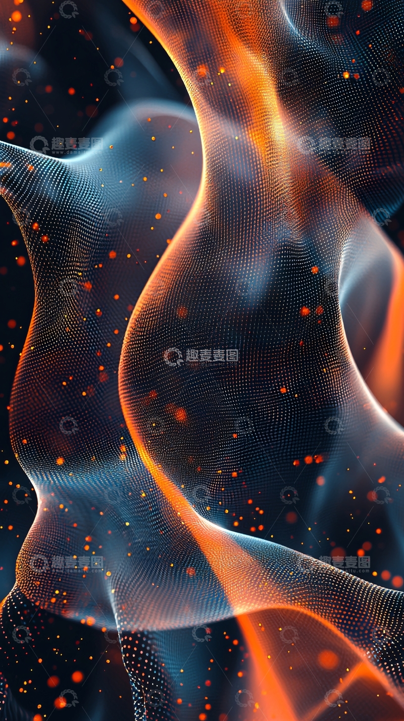 高清大图下载【趣麦麦图】火焰般流动的抽象线条