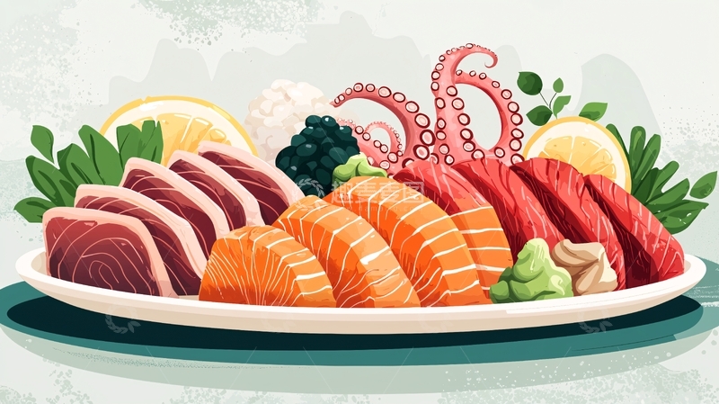 高清大图下载【趣麦麦图】豪华刺身拼盘