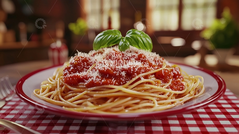 高清大图下载【趣麦麦图】意面配番茄酱