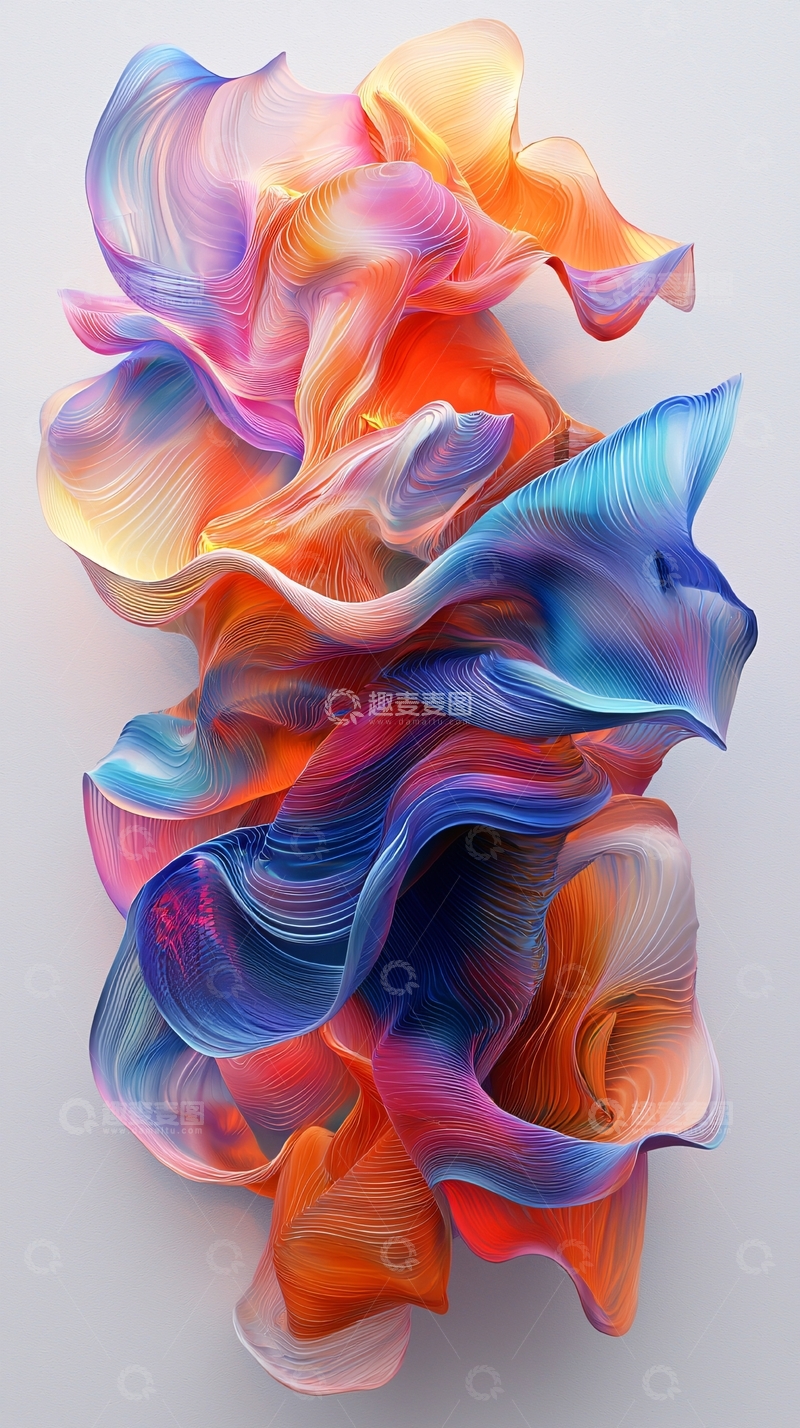 高清大图下载【趣麦麦图】抽象色彩流动渐变艺术
