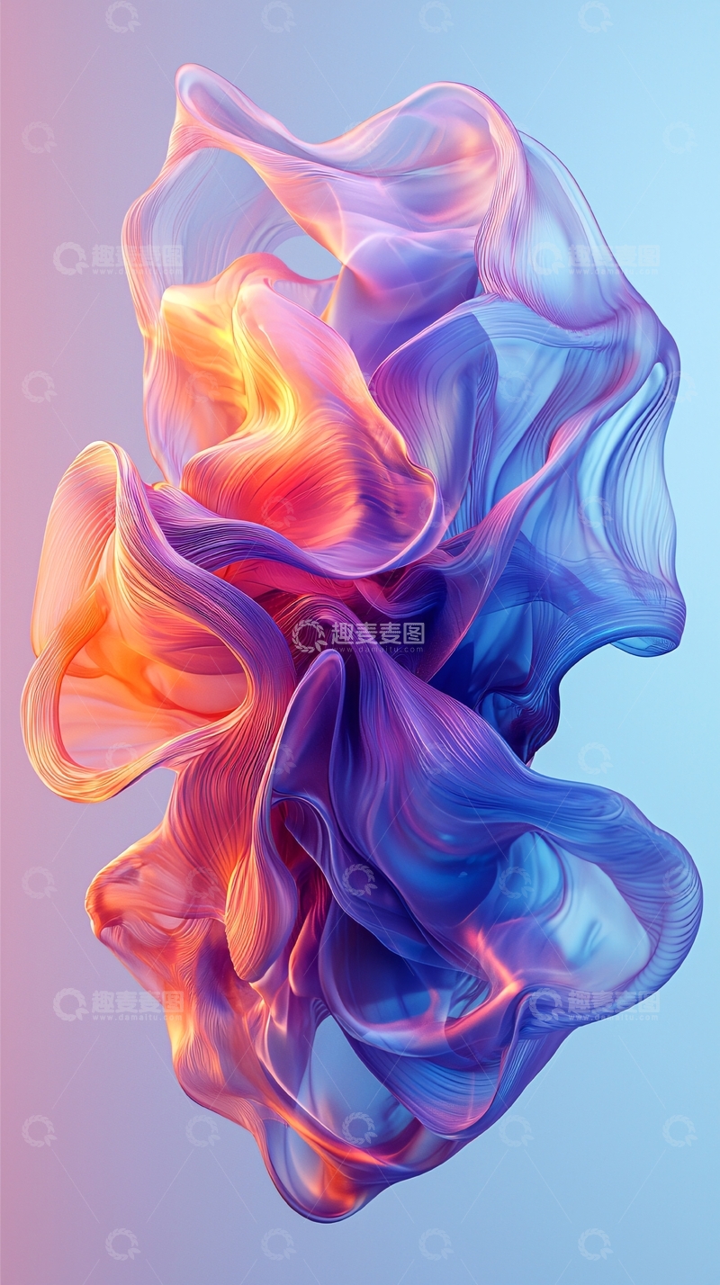 高清大图下载【趣麦麦图】抽象渐变色流体艺术