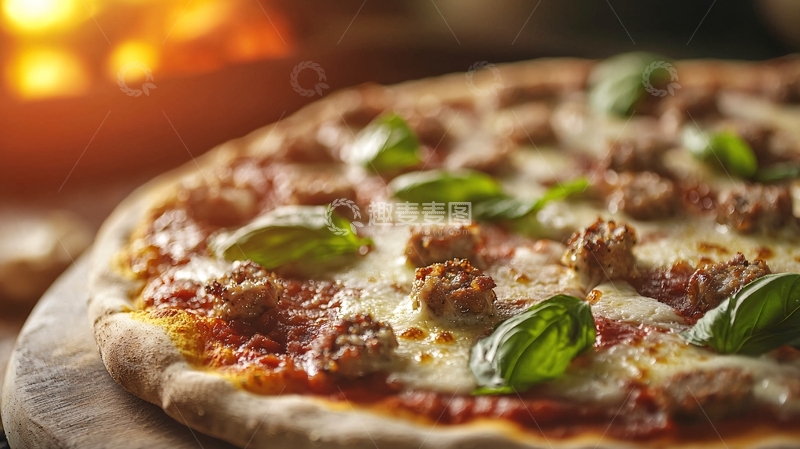 高清大图下载【趣麦麦图】美味意式香肠披萨