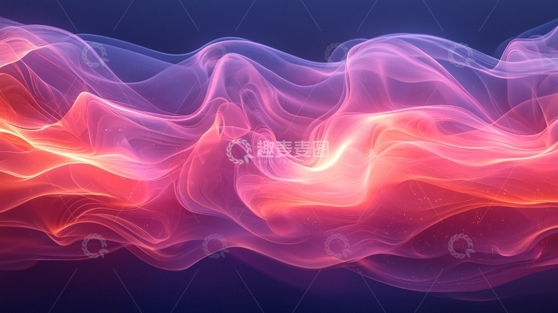高清大图下载【趣麦麦图】抽象紫色粉色光线流动