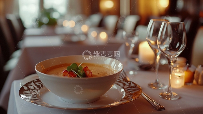 高清大图下载【趣麦麦图】西餐厅美食汤品
