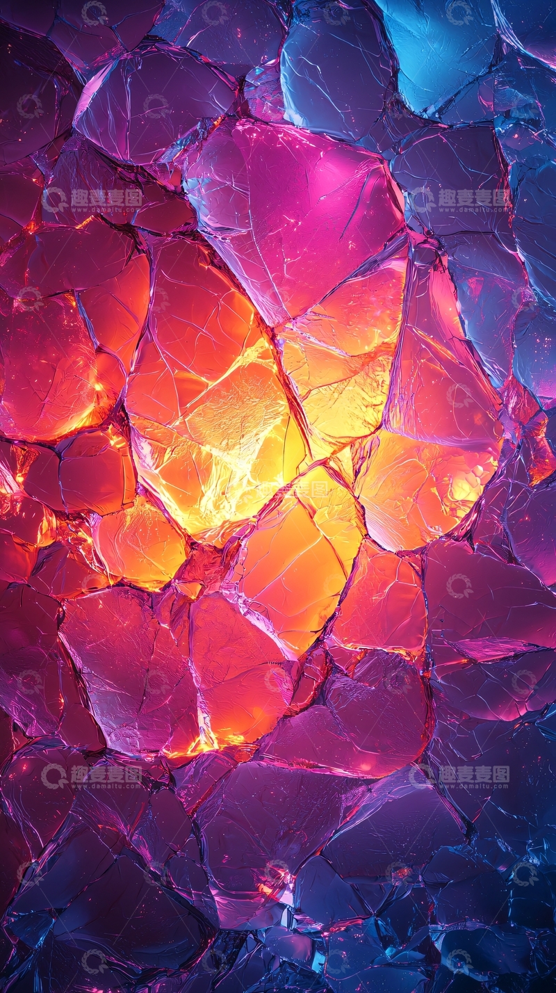 高清大图下载【趣麦麦图】发光晶体结构