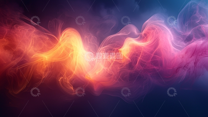高清大图下载【趣麦麦图】色彩绚丽的烟雾抽象背景