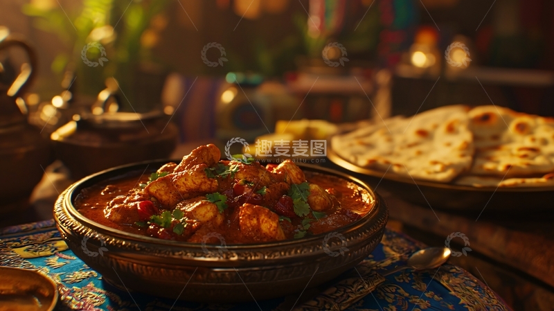高清大图下载【趣麦麦图】咖喱鸡肉