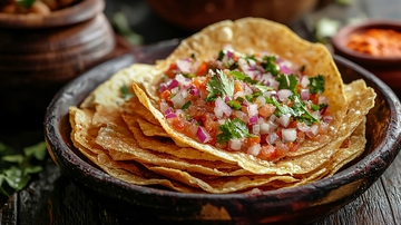 香脆薄饼佐莎莎酱