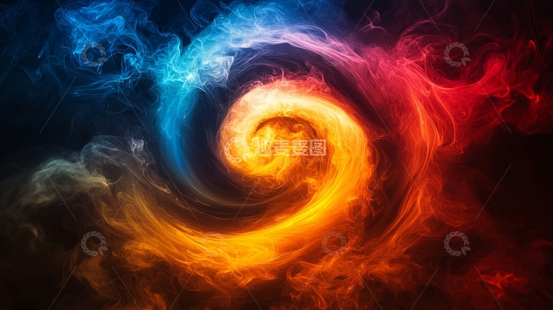 高清大图下载【趣麦麦图】色彩漩涡能量流