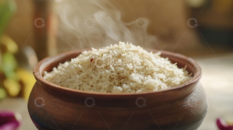 高清大图下载【趣麦麦图】热气腾腾的米饭