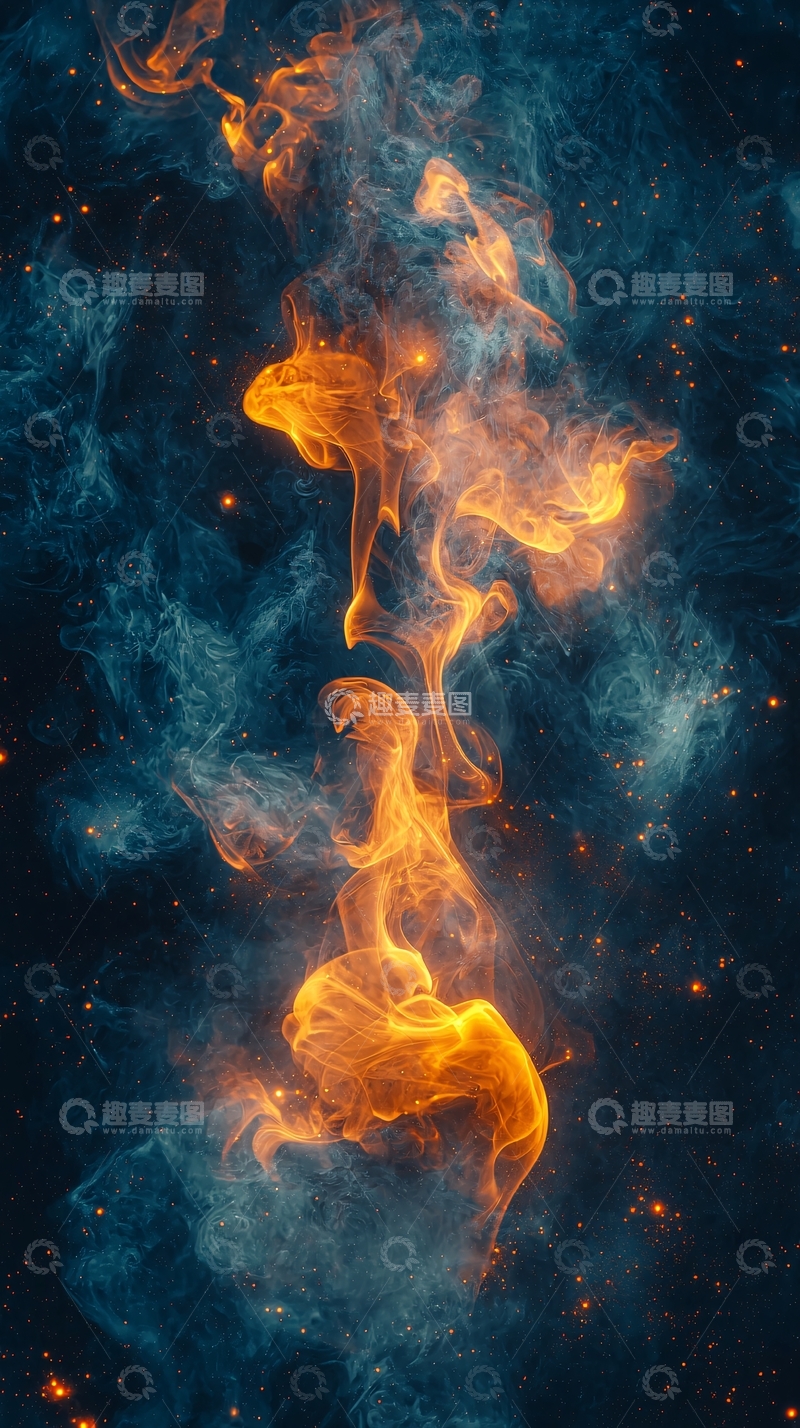 高清大图下载【趣麦麦图】火焰星云
