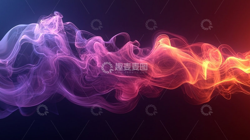 高清大图下载【趣麦麦图】紫色火焰与橙色火焰交织