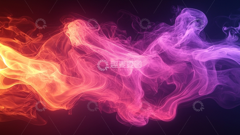 高清大图下载【趣麦麦图】绚丽多彩的烟雾背景