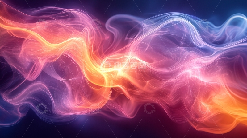 高清大图下载【趣麦麦图】彩色光线流动抽象背景