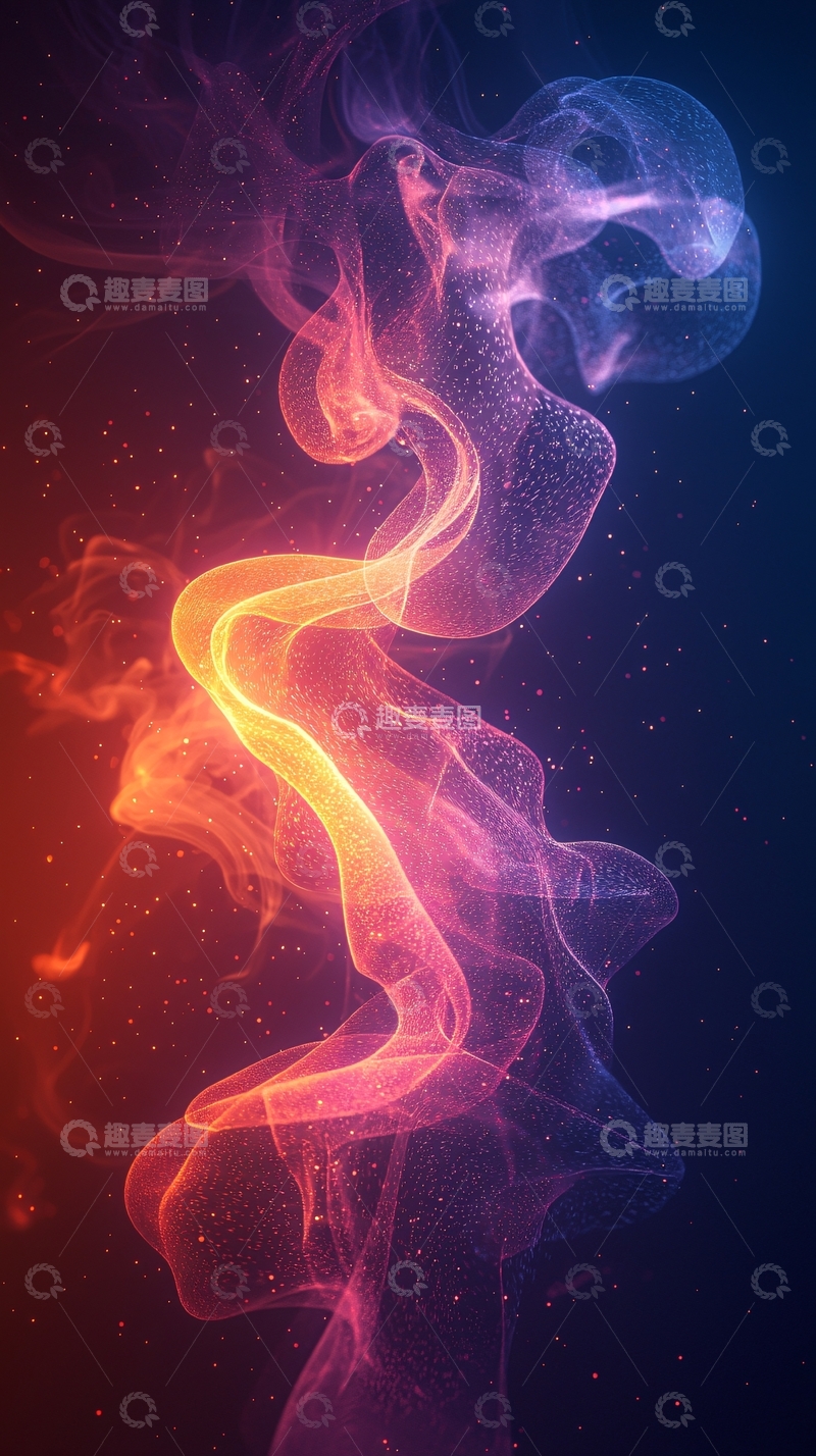 高清大图下载【趣麦麦图】渐变色光效烟雾背景