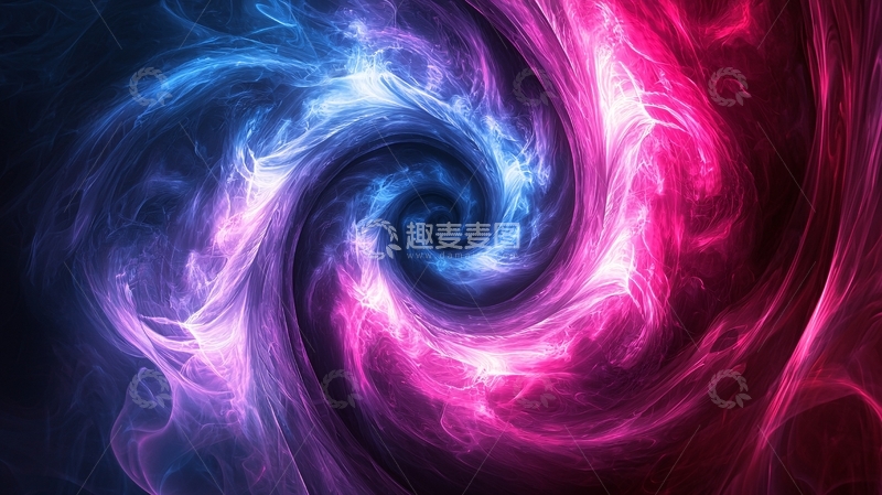 高清大图下载【趣麦麦图】蓝色与粉色的能量漩涡