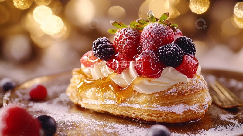 高清大图下载【趣麦麦图】酥皮水果甜点