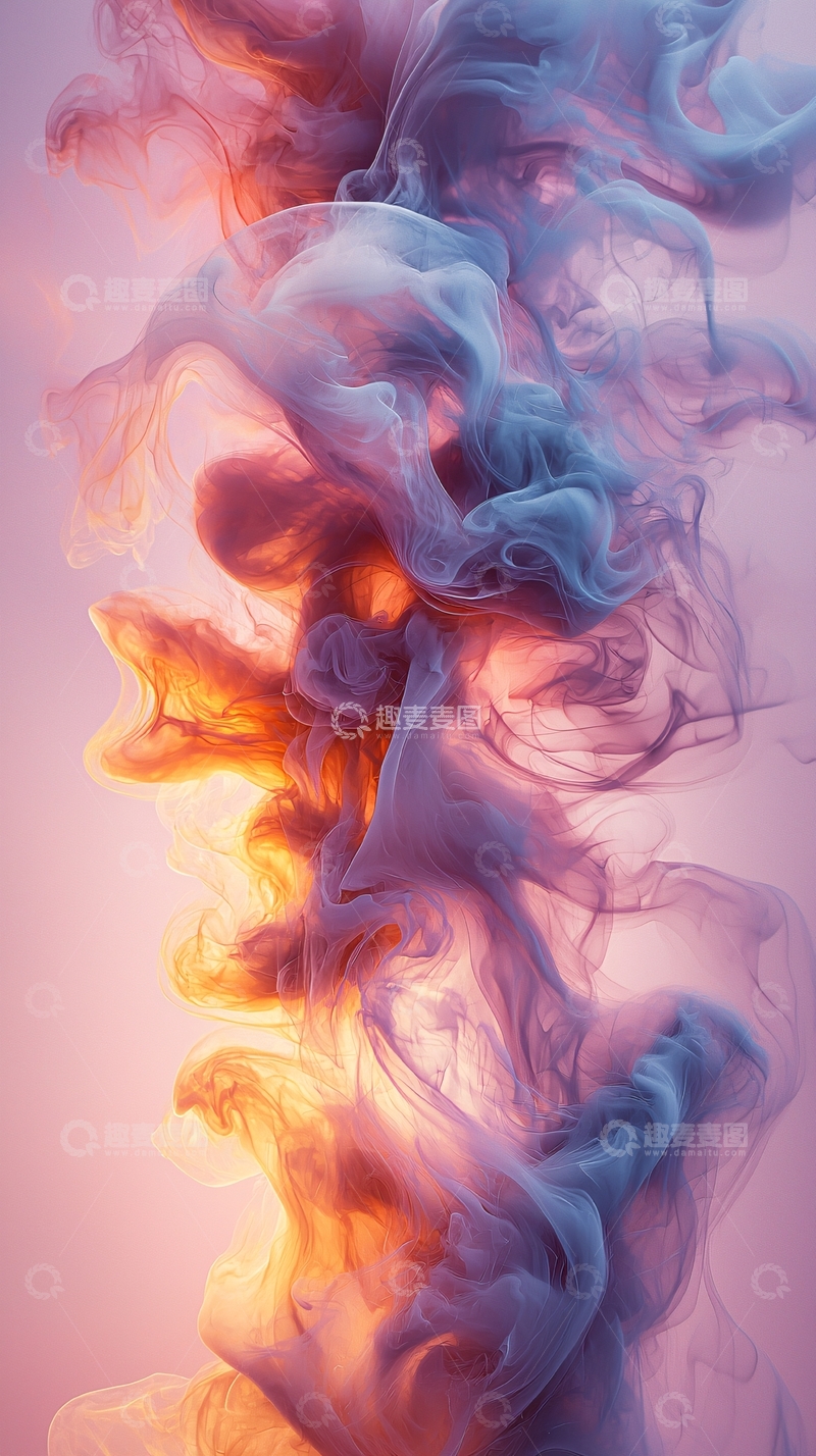 高清大图下载【趣麦麦图】柔和色彩烟雾背景